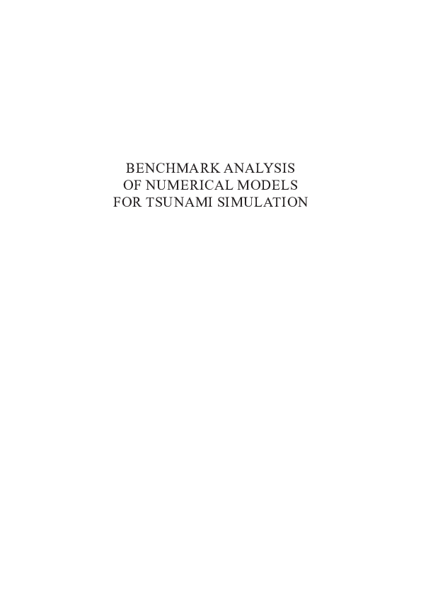 (PDF) BENCHMARK ANALYSIS OF NUMERICAL MODELS FOR TSUNAMI SIMULATION