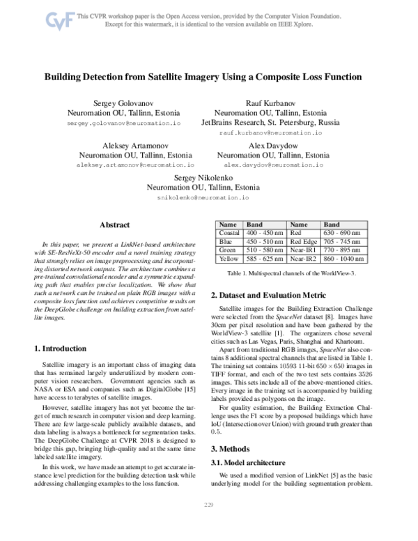 (PDF) Building Detection from Satellite Imagery Using a Composite Loss ...