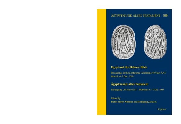 First page of ““Ägypten und der Exodus: Ein altes Thema, ein neuer Ansatz,” in: S.J. Wimmer & W. Zwickel (eds.), Ägypten und Altes Testament 100, Münster 2022, 151-180.”