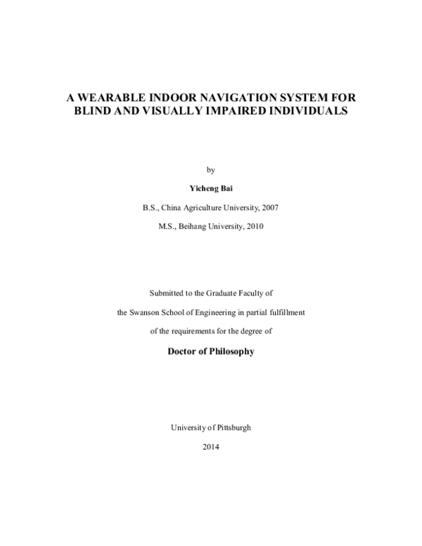 (PDF) A Wearable Indoor Navigation System for Blind and Visually ...