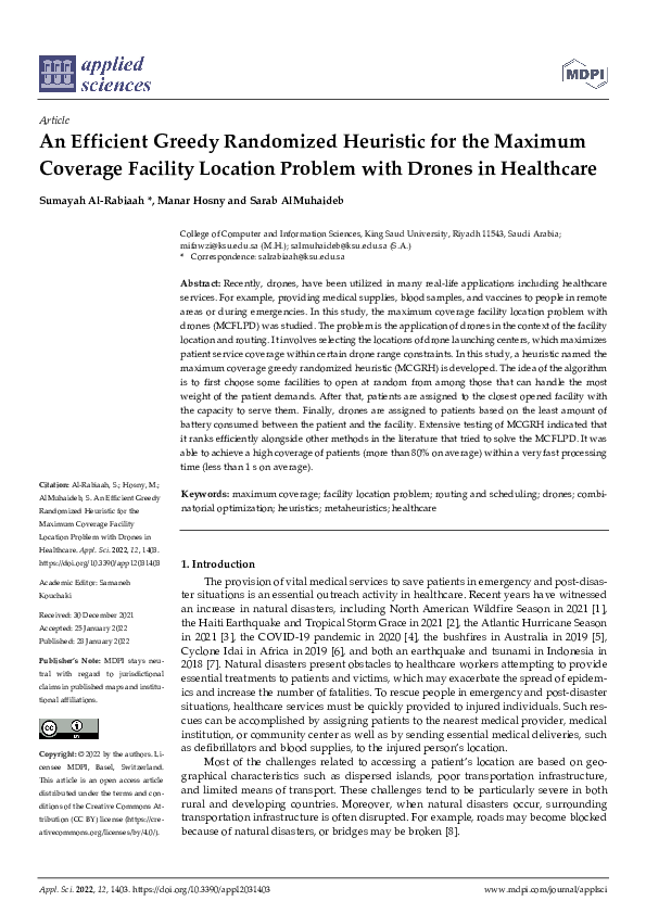 (PDF) An Efficient Greedy Randomized Heuristic for the Maximum Coverage ...