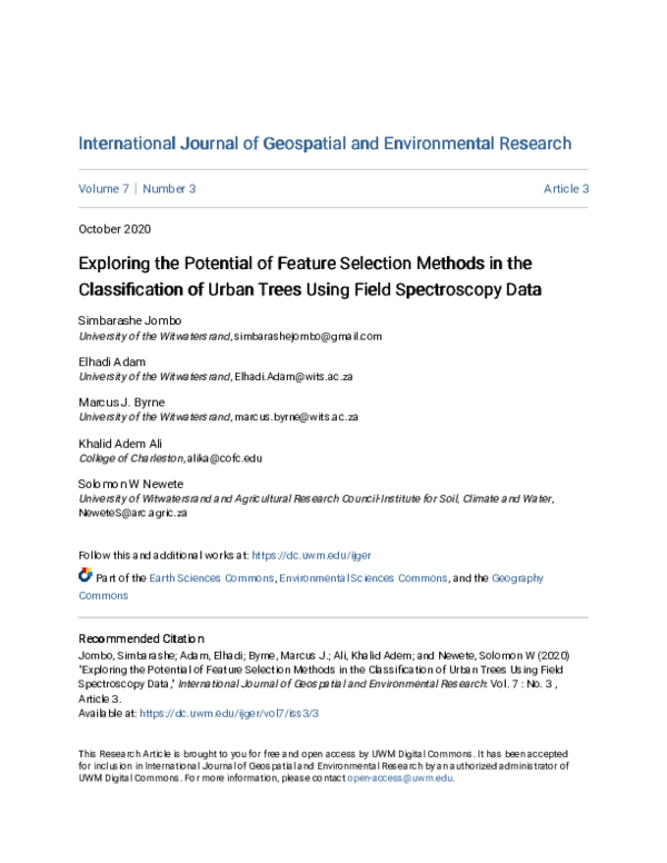 (PDF) Exploring the Potential of Feature Selection Methods in the ...