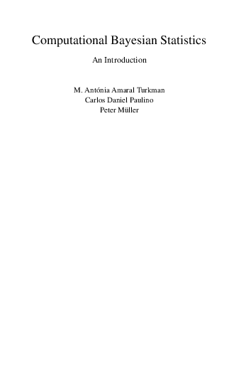 (PDF) Computational Bayesian Statistics