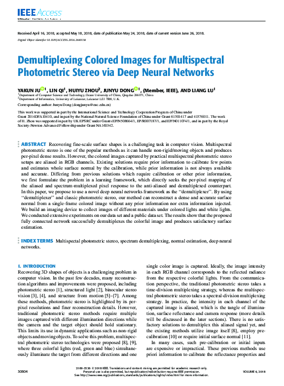 (PDF) Demultiplexing Colored Images for Multispectral Photometric ...