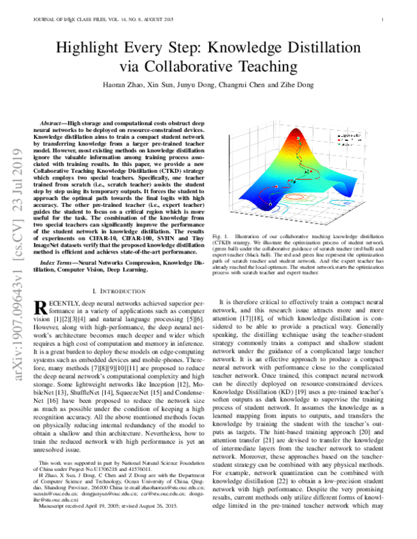 (PDF) Highlight Every Step: Knowledge Distillation via Collaborative ...