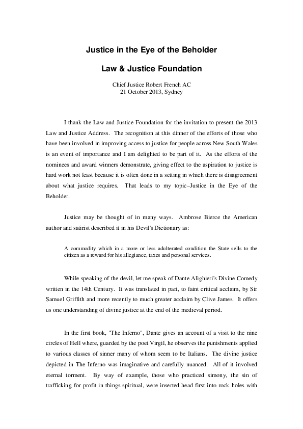 (PDF) Justice Is in the Eye of the Beholder