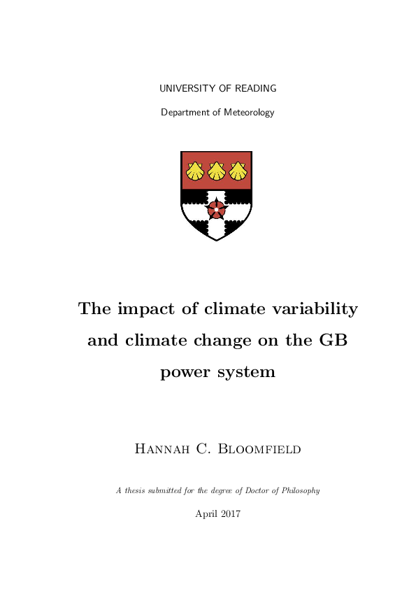 (PDF) The impact of climate variability and climate change on the GB ...