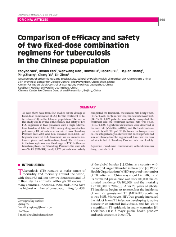 (PDF) Comparison of efficacy and safety of two fixed-dose combination ...