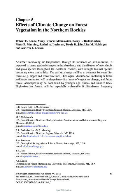 (PDF) Effects of Climate Change on Forest Vegetation in the Northern ...