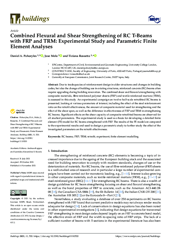 (PDF) Combined Flexural and Shear Strengthening of RC T-Beams with FRP ...