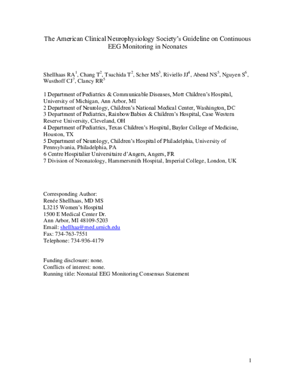 (PDF) The American Clinical Neurophysiology Society ’ s Guideline on