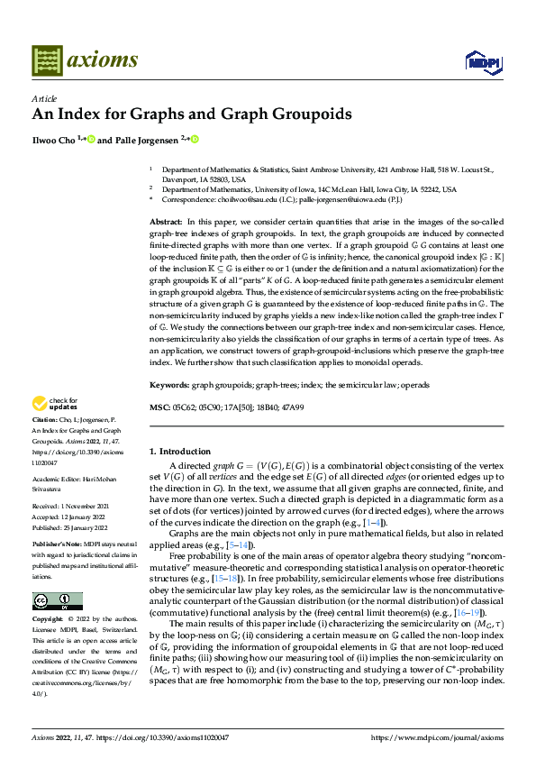 (PDF) An Index for Graphs and Graph Groupoids