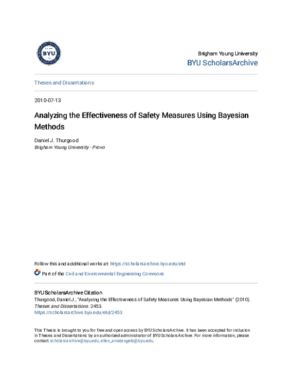 (PDF) TRANSPORTATION SAFETY DATA AND ANALYSIS Volume 1: Analyzing the ...