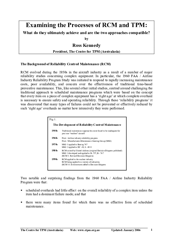 (PDF) Examining the Processes of RCM and TPM : What do they ultimately ...