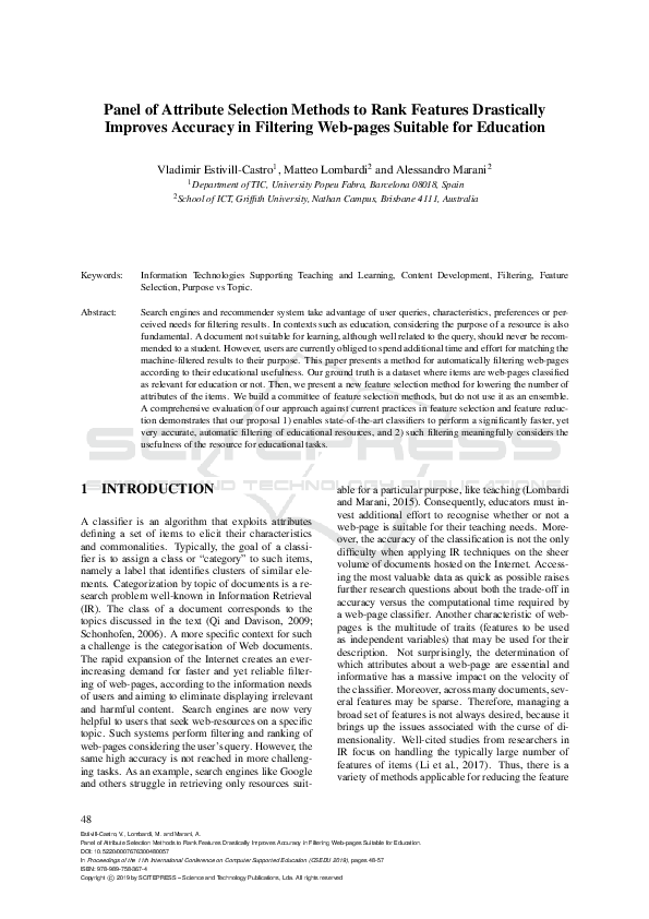 (PDF) Panel of Attribute Selection Methods to Rank Features Drastically ...