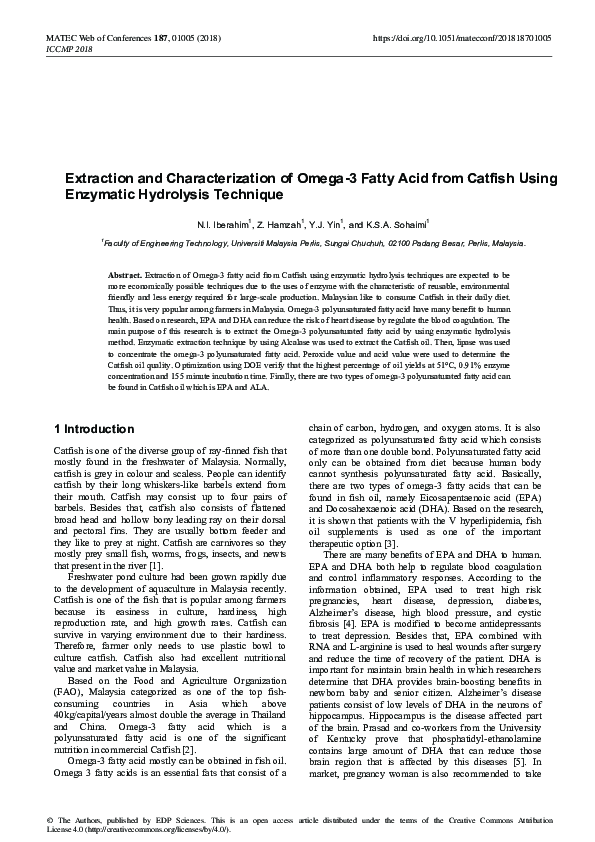 (PDF) Extraction and Characterization of Omega3 Fatty Acid from