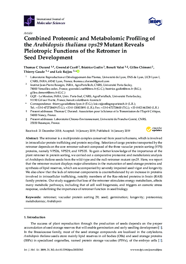 (PDF) Combined proteomic and metabolomic profiling of serum reveals ...