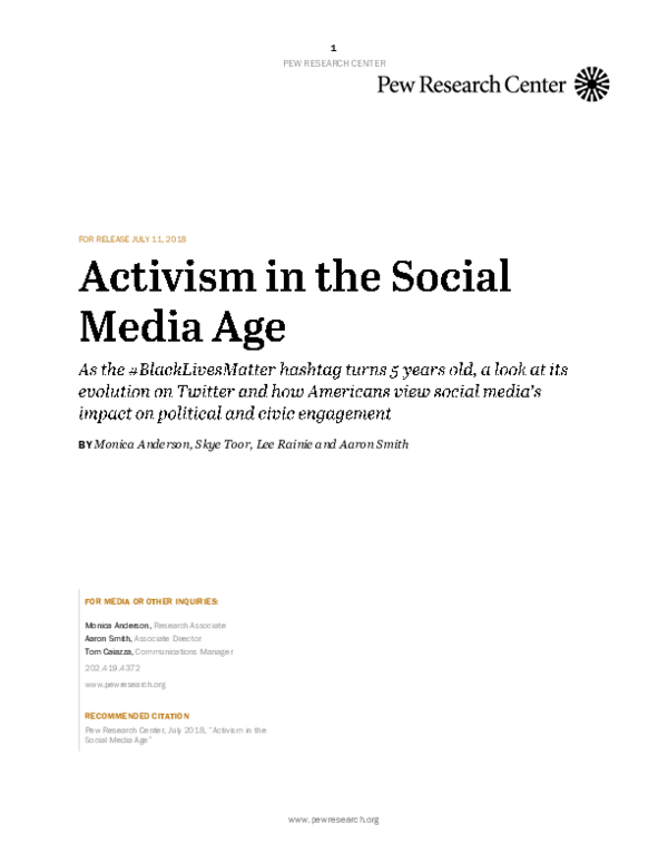 (PDF) Activism in the social media age