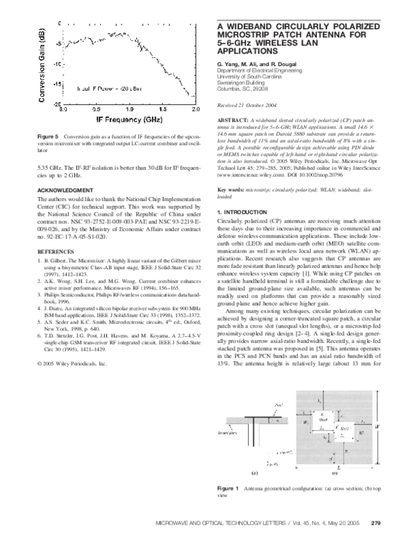 (PDF) A wideband circularly polarized microstrip patch antenna for 5-6 ...