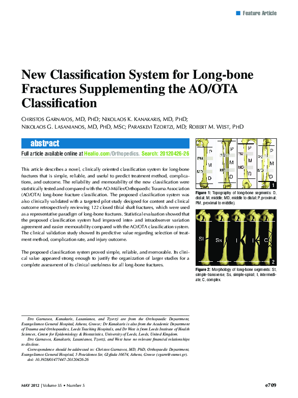 (PDF) New Classification System for Long-bone Fractures Supplementing ...