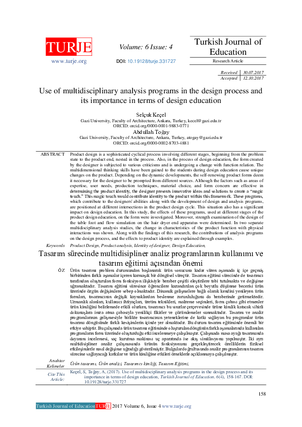 (PDF) Use of multidisciplinary analysis programs in the design process ...