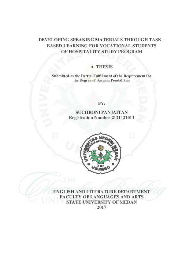 (PDF) Developing Speaking Materials Through Task – Based Learning for ...