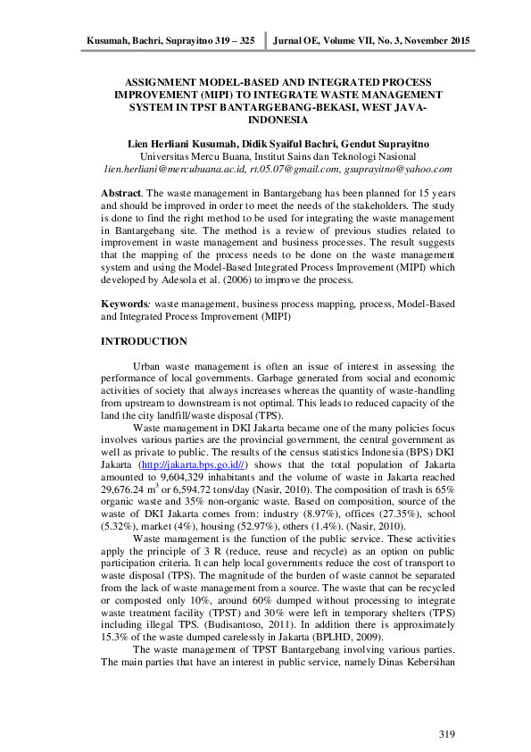 (PDF) Assignment Model-Based and Integrated Process Improvement (Mipi ...