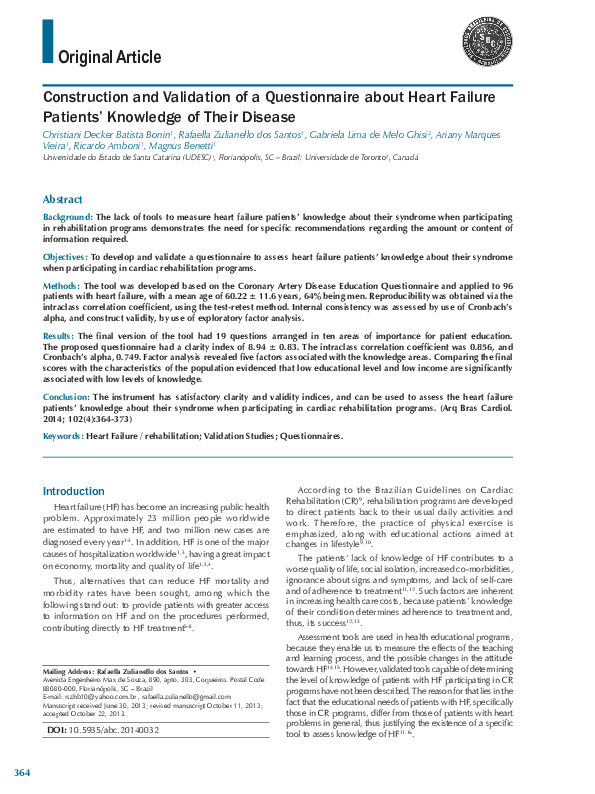 (PDF) Construction and Validation of a Questionnaire of Risk and ...