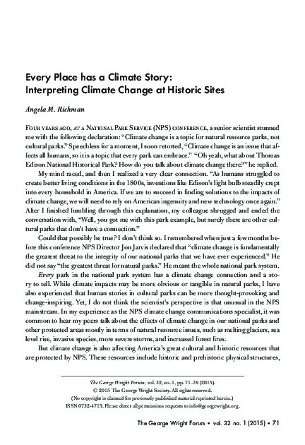 (PDF) Every Place has a Climate Story: Interpreting Climate Change at ...