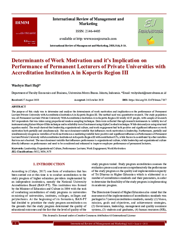 (PDF) Determinants of Job Satisfaction and it’s Implication on Employee ...