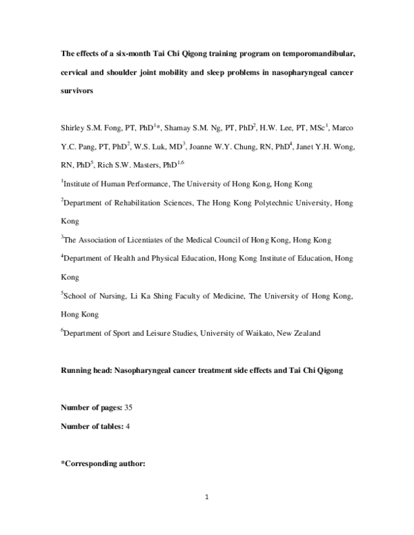 (PDF) The Effects of a 6-Month Tai Chi Qigong Training Program on ...