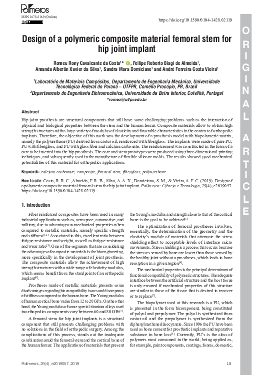 (PDF) Design of a polymeric composite material femoral stem for hip ...