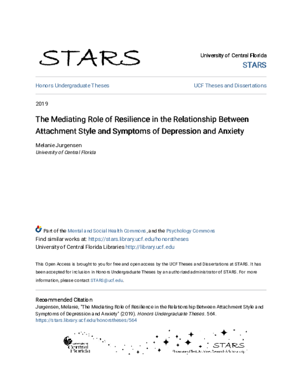 (PDF) The Mediating Role of Resilience in the Relationship Between ...