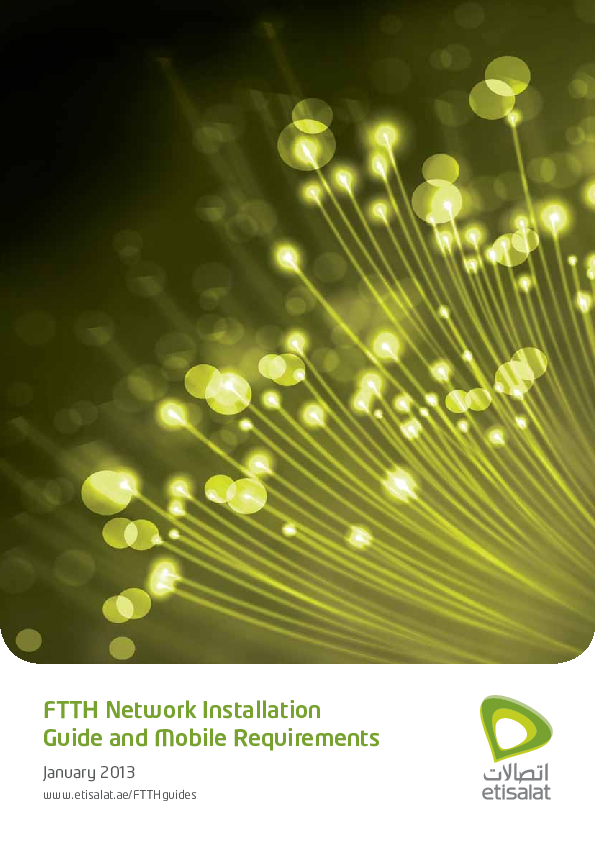(PDF) FTTH Network Installation Guide and Mobile Requirements