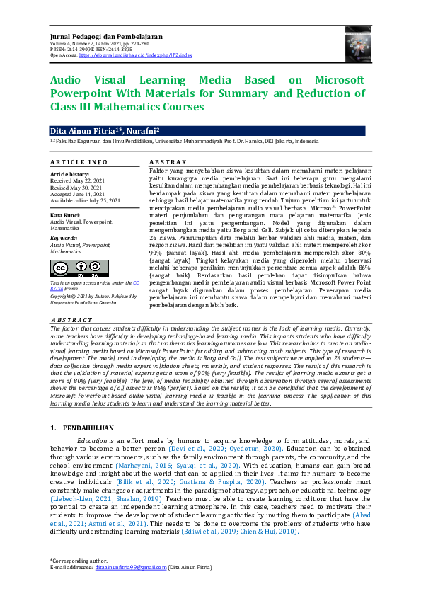 (PDF) Audio Visual Learning Media Based on Microsoft Powerpoint With ...