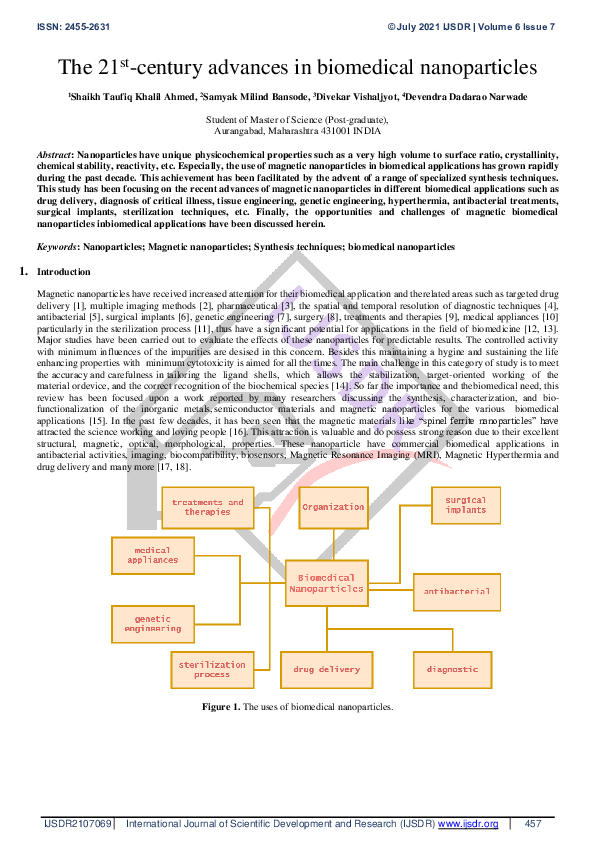 (PDF) The 21 st-century advances in biomedical nanoparticles