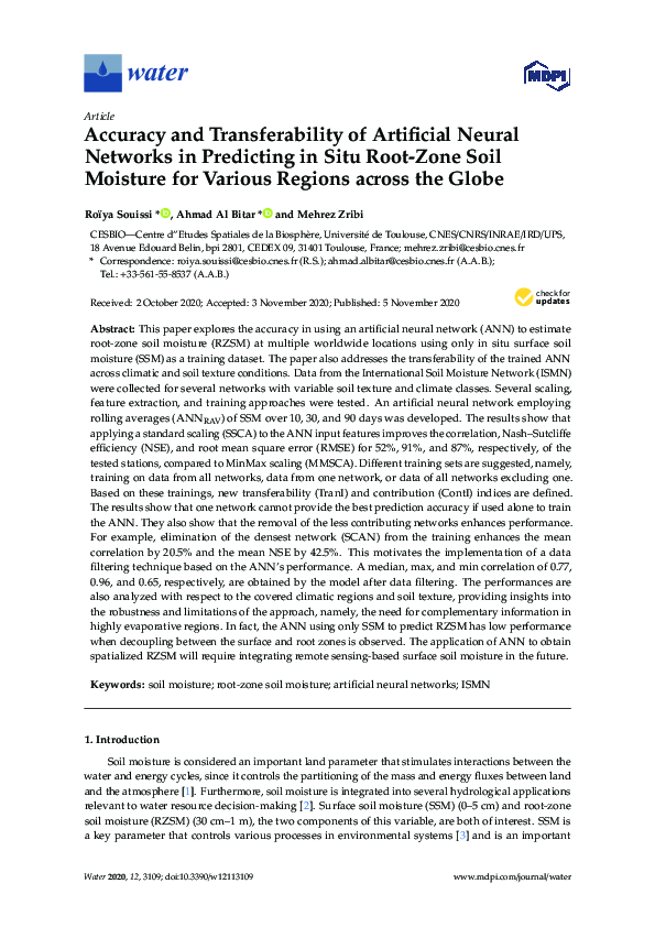(PDF) Accuracy and Transferability of Artificial Neural Networks in ...