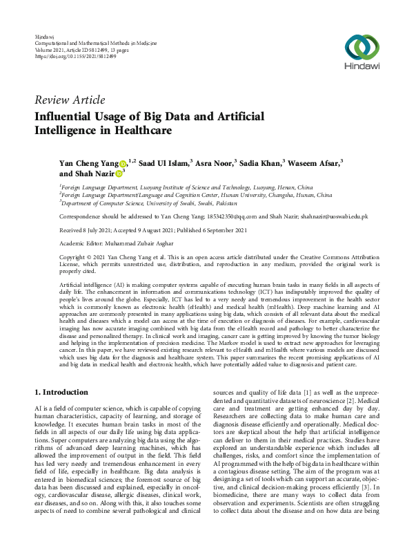 (PDF) Influential Usage of Big Data and Artificial Intelligence in ...