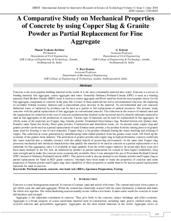 (PDF) A Comparative Study on Mechanical Properties of Concrete by using ...