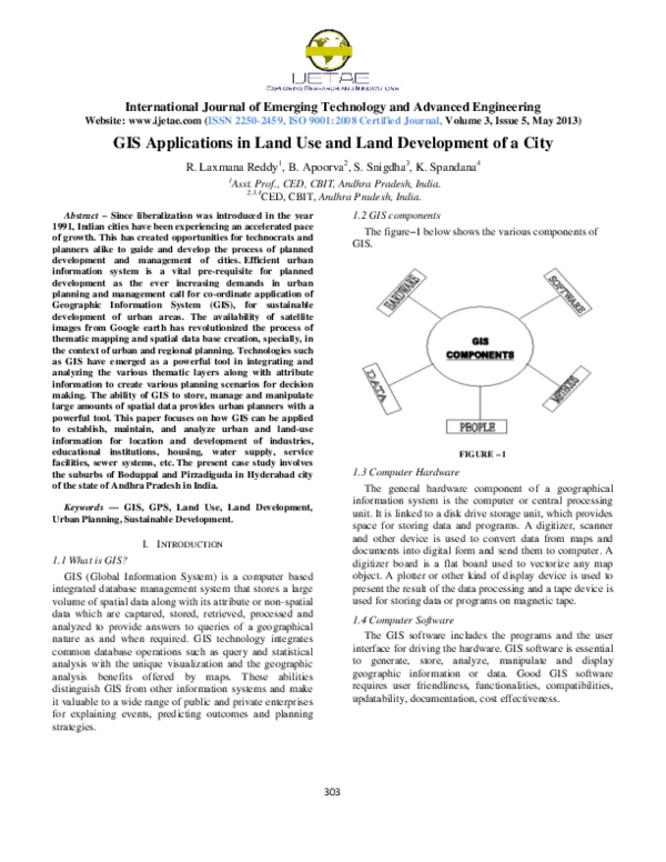 (PDF) GIS Applications in Land Use and Land Development of a City