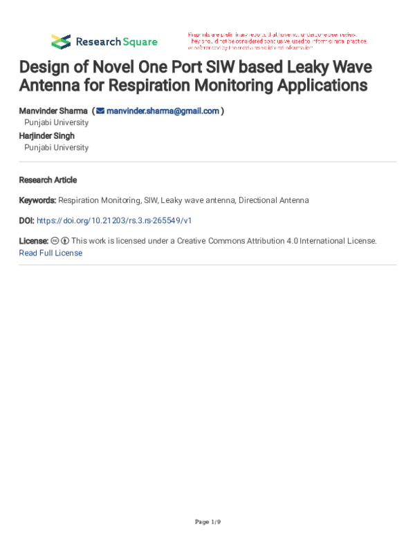 (PDF) Design of Novel One Port SIW based Leaky Wave Antenna for ...
