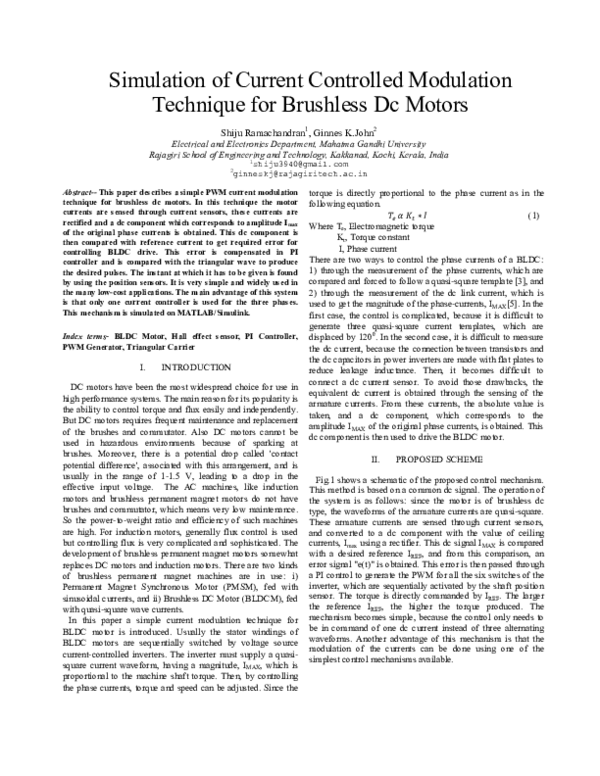 (PDF) Simulation of Current Controlled Modulation Technique for ...