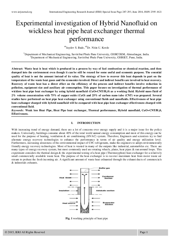(PDF) Experimental Investigation of Hybrid Nanofluid on Thermosyphon ...