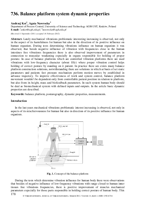 (PDF) Balance platform system dynamic properties