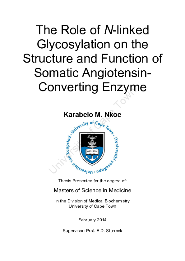 (PDF) The role of N-linked glycosylation on the structure and function ...