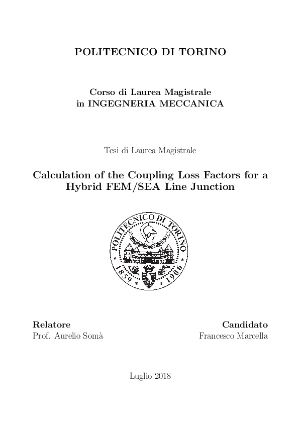 (PDF) Calculation of the Coupling Loss Factors for a Hybrid FEM/SEA ...
