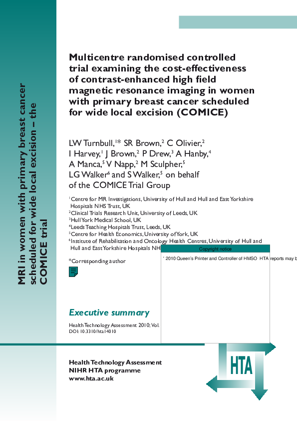 (PDF) Multicentre randomised controlled trial examining the cost ...