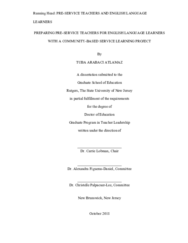 (PDF) Preparing pre-service teachers for English language learners with ...