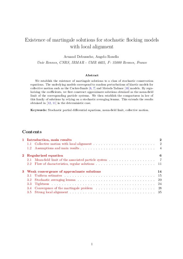 (PDF) Existence of martingale solutions for stochastic flocking models ...