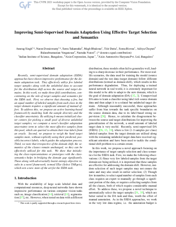 (PDF) Improving Semi-Supervised Domain Adaptation Using Effective ...